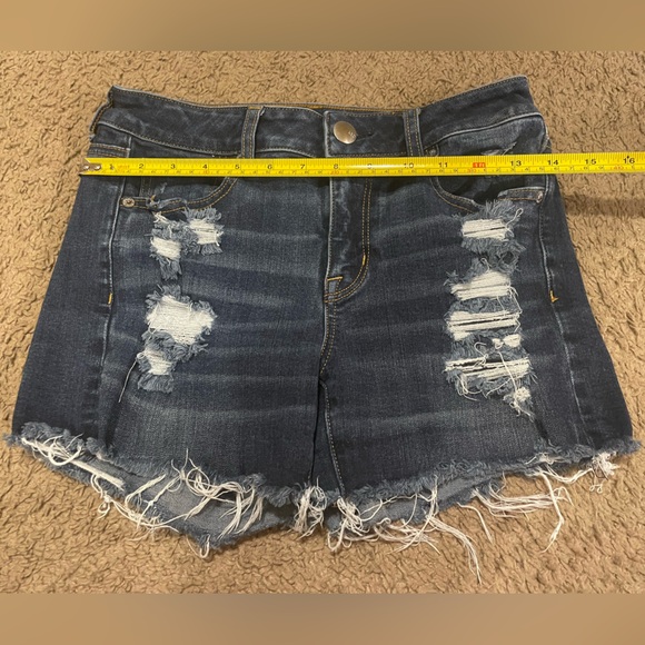 American Eagle Outfitters high rise shortie jeans size 4 - Picture 5 of 8